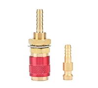 OPPWONG M6 Gas & Water Quick Connector Durable Fitting Set for Welding Torch, Fast Connection for MIG TIG Welder Torch Fits Inner Diameter M6 Hose Applicable for Welding Enthusiasts (Red)