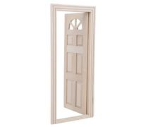 OPPWONG Melody Jane Dolls Houses, Dollhouse Windows Dollhouse Door Mini Window Door Model Toy 1:12 Wooden Miniature Simulated Minaiture Accessories (Six Gate Gate)