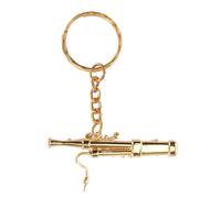 OPPWONG Mini Bassoon Keychain, Brass Musical Instrument Key Ring, 3D Adorable Design Keychain with Secure Clasp, Ideal for Music Enthusiasts