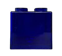 OPPWONG Money Saving Box, Transparent Plastic Building Block Design Money Box Clear Money Box Rectangular Money Saving Bank for Kids Boys Girls (Clear Blue)