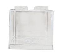 OPPWONG Money Saving Box, Transparent Plastic Building Block Design Money Box Clear Money Box Rectangular Money Saving Bank for Kids Boys Girls (Transparent White)