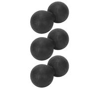 OPPWONG Peanut Massage Ball, Peanut Massage Roller Ball Roller Shape Muscle Relaxation Fitness 3pcs Silicone for Neck Shoulder (Black)