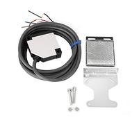 OPPWONG Photoelectric Switch, Wall Mounted IP65 ABS Housing Specular Reflection Type Photoelectric Sensor Proximity Sensor Photocell Sensor with Reflector Plate for (DC12-24V 500mm)