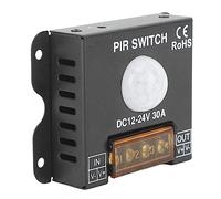 OPPWONG PIR Switch, Infrared Motion Sensor LED Controller, LED Controller with Adjustable Delay Time 60-600 Seconds, Ideal for Light Strip Outdoor Indoor DC12-24V 30A