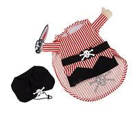 OPPWONG Pirate Pet Costume Set, Comfortable Skin Friendly Polyester Costume, Festival Party with Machine Washable Design, Ideal for Dogs, Cats, Festivals, Parties & Daily Wear (S)