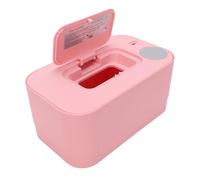 OPPWONG Portable Baby Wipe Warmer, Large Capacity USB Rechargeable Warmer, Pink Wet Wipes Dispenser with Automatic Temperature Control, Ideal for Travel & Home