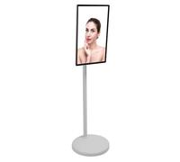 OPPWONG Portable Tv, 24 Inch 128G 1080x1920 IPS Portable Projection Live Broadcasting Portable Screen Portable Smart Tv MTK 8788 for Fitness, Watching Films, Dancing (GB Plug)