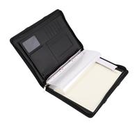 OPPWONG PU Leather Business Portfolio Organizer for Efficient Document Management A4 Size with 10 File Pockets and 30 Sheets Notebook
