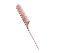 OPPWONG Rat Tail Hair Comb, Teasing Comb Styling Comb Metal Rat Tail Comb Barber Aluminum Metal Comb Professional for Salon & Personal Use (Rose Gold)