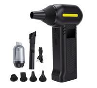 OPPWONG Rechargeable Electric Air Duster Multi-Purpose Dust Cleaner with 5 Speed Settings for Car Computer and Home Use (Black)