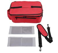 OPPWONG Red Emergency Empty Pouch Dual Layer Oxford Bag with Detachable Shoulder Strap, for Camping Hiking Travel Home First Aid Kit (38 * 21 * 17.8CM)