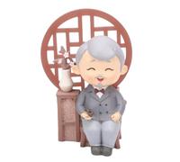 OPPWONG Resin Grandpa Figurine, Compact Desktop Decor