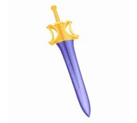 OPPWONG Retractable 3D Printed PLA Prop Sword with Realistic Cosplay Design for Anime Costume Holiday Accessory (Purple Gold)