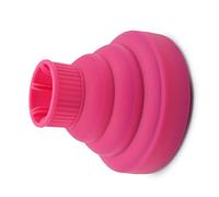 OPPWONG Silicone Collapsible Hair Dryer Diffuser, Portable Folding Blow Dryer Attachment, Even Heat Distribution Diffuser with Travel Friendly Design, Ideal for Wavy Curly Hair, Salon & (Rose Red)