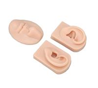 OPPWONG Silicone Nose Mouth Model Display Props for Piercing Suture Practice, Simulated Human Organs for Doctor and Student, Durable Material, 2pc Portable Set (Medium Skin Color)