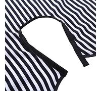 OPPWONG Soft Cloth Hair Cutting Barber Cape, Hairdressing Salon Gown Bib Apron, Vertical Stripes Professional Quality Cape with Comfortable Design, Ideal for Salon Stylists and Barbers