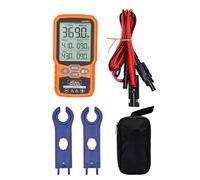 OPPWONG Solar Panel Tester, MPPT 1000W ABS IP54 Backlit LCD Solar Watt Meter with Intelligent Data Management Double Insulated Probe Circuit Tester for Manufacturing Maintenance
