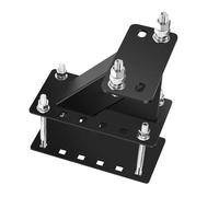 OPPWONG Spare Tire Mount, Heavy Duty Universal Spare Tire Bracket with Sloping Design for Boat Trailers, 4 5 6 Lug 4in to 5.5in Hole Pattern, Carbon Steel Black (black)