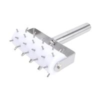 OPPWONG Stainless Steel Pizza Dough Docker Roller, Spiked Dough Pricking Tool for Pastry Bread Pie Crackers Even Baking Air Bubble Control