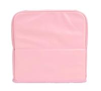 OPPWONG Standing Makeup Bag, Large Capacity PU Fabric Vertical Cosmetic Organizer, Travel Bag for Women Makeup Artists & Travel Enthusiasts (Pink)