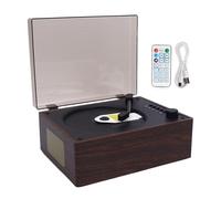 OPPWONG Suitcase CD Player Retro Multifunctional Clear Sound Quality with Remote Control Bluetooth 5.0 Portable CD Player (Walnut Color)