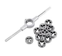 OPPWONG Tap and Die Set, 11PCS and Standard Tap and Die Tool Set Rethreading Tool Kit Thread Repair Kit External Thread Cutting Tapping Hand Tool for Internal, External Threading