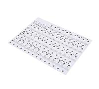 OPPWONG Transparent Removable Piano Key Board Sticker Long-lasting Adhesive Easy to Use for Beginners Suitable for 61/88 Key Electronic Piano PVC Black 11 X 7.4inch (Black)