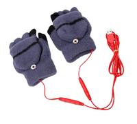 OPPWONG Usb Heated Gloves, 5V 50°C Fingerless Flip Open Design | 5V Heating, Elastic Nylon, Typing Gaming, Outdoor, PC USB Power Bank Charger, One Size, Electric Hand Warmers