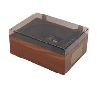 OPPWONG Vintage Cd Player, Double Speaker 2000mAh Lossless Sound Playback Multi Format Bluetooth Wireless Speaker with 3.5mm & USB Dust Cover Cd Player Portable for Home Car Music (Brown)