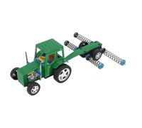 OPPWONG Vintage Tractor Toy, Retro Tin Model Toy, Nostalgic Collectors Item with Press & Hold Mechanism, Ideal for Collectors, Photography Prop, Home Decoration & Coffee Shop Bar