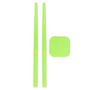 OPPWONG Virtual Air Drum Set, Bluetooth Electric Air Drum Sticks Kit with RGB Stick Light Effect & 8 Sound Effects, Music Instruments for Beginners Children Adults (Green)