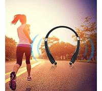 OPPWONG Wireless Bluetooth Earphone with Foldable Neck Design and Noise Reduction for Music Lovers, Telescopic Headset, 300 Hours Standby (Black)