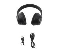 OPPWONG Wireless Headphones with Microphone BT 5.3 Long Battery Life Foldable Design for Gaming Music Listening, Soft Comfortable Ear Cushions LED Light (Black)