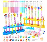 OPPZZIT 20PCS Personalised Pen Making Kit for Kids, Pen Creator Studio with 100+ Accessories, DIY Art and Crafts for Kids Age 6 7 8 9 10 11 12 Years, Glitter 3D Pens Art Set Gifts, Make Your Own Pens