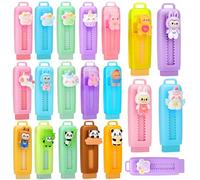 OPPZZIT Party Bag Fillers for Girls and Boys, 16 Pcs Retractable Eraser Party Favours for Kids Unisex, Cute Party Bag Ideas