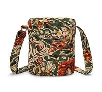 OPQRSTU Women's Retro Small Size Canvas Shoulder Bag Hippie Boho Crossbody Handbag, Army Green, S