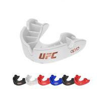 OPRO Bronze Level UFC Mouthguard Essential Fit - Gum Shield Adult and Kids - OPRO Mouth Guard Boxing and MMA, Easy Self-Fit Gum Shield Rugby - Enhanced Protection with Dental Warranty (White)