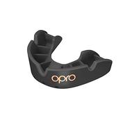 Opro Bronze Training Level Adult and Youth Sports Mouthguard With Case, Gum Shield for Hockey, Lacrosse, Rugby, MMA, Boxing and Other Contact and Combat Sports (Black, Youth)