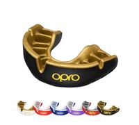 OPRO Gold Level Mouthguard, Adults and Kids Sports Mouth Guard, Featuring Revolutionary Fitting Technology for Boxing, Lacrosse, MMA, Martial Arts, Hockey, and All Contact Sports (Black, Youth)