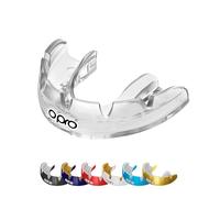 OPRO Instant Custom-Fit Mouthguard for Braces - Gum Shield Adult (Age 10+) - OPRO Mouth Guard Boxing and MMA, Easy Self-Fit Gum Shield Rugby and Hockey - Maximum Protection with Dental Warranty