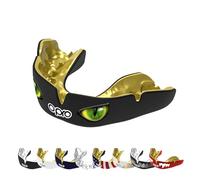 OPRO Instant Custom-Fit UFC Mouthguard - Dentist Level Gum Shield Adult and Kids - OPRO Mouth Guard Boxing and MMA, Self-Fit Gum Shield Rugby - Maximum Protection with Dental Warranty (Green Eyes)