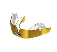 OPRO New Instant Custom-Fit Mouth Guard, Dentist Mouthguard, Revolutionary Fitting Technology for Ultimate Comfort, Protection & Fit, Gum Shield for Rugby, Boxing, Hockey, MMA (Gold, Adult)