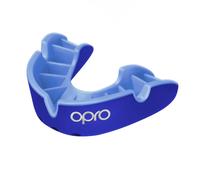 OPRO Silver Level Adult and Kids Sports Mouthguard with Case, Gum Shield Featuring Revolutionary Fitting Technology for Hockey, Lacrosse, Rugby, MMA, Boxing and Combat Sports (Dark Blue/Blue, Adult)