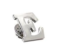 Opromo 26 Monogram Alphabet Lapel Pin Badge Business Letters Collar Brooch Pins-Silver Letter E