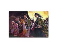 OPRTUFB Anime Demon Slayer Kimetsu No Yaibairo Poster Poster Decorative Painting Canvas Wall Posters And Art Picture Print Modern Family Bedroom Decor Posters 24x36inch(60x90cm)