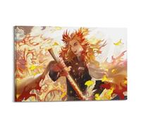OPRTUFB Anime Demon Slayer Purgatory Anjurou Poster Poster Decorative Painting Canvas Wall Posters And Art Picture Print Modern Family Bedroom Decor Posters 16x24inch(40x60cm)