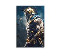 OPRTUFB Golden Warrior Spartan 300 Poster Poster Decorative Painting Canvas Wall Posters And Art Picture Print Modern Family Bedroom Decor Posters 20x30inch(50x75cm)