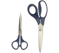 Opry - Opry Hand-Sharpened Carbon Stainless Steel (15cm + 21cm) and (13cm + 21cm) Fabric Scissors Pair Set - 1 Set