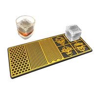 Opsadogha Ice Cube Design Tray Craft Modern Ice Stamps for Cocktails & Bourbon in 5 seconds Clear Ice Cube Maker Ice Mold Bartender Accessories Ice Stamp Ice Cube Desig Tray, 32*13.5*1.7cm