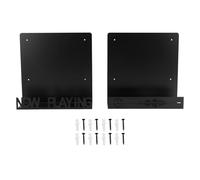 OPSDKVKS 2 Pcs Record Wall Mounted Rack, Metal Record Di Shelf, Sturdy Iron Wall Mounted Holder with Back Panel, Storage Rack for Albums, Includes